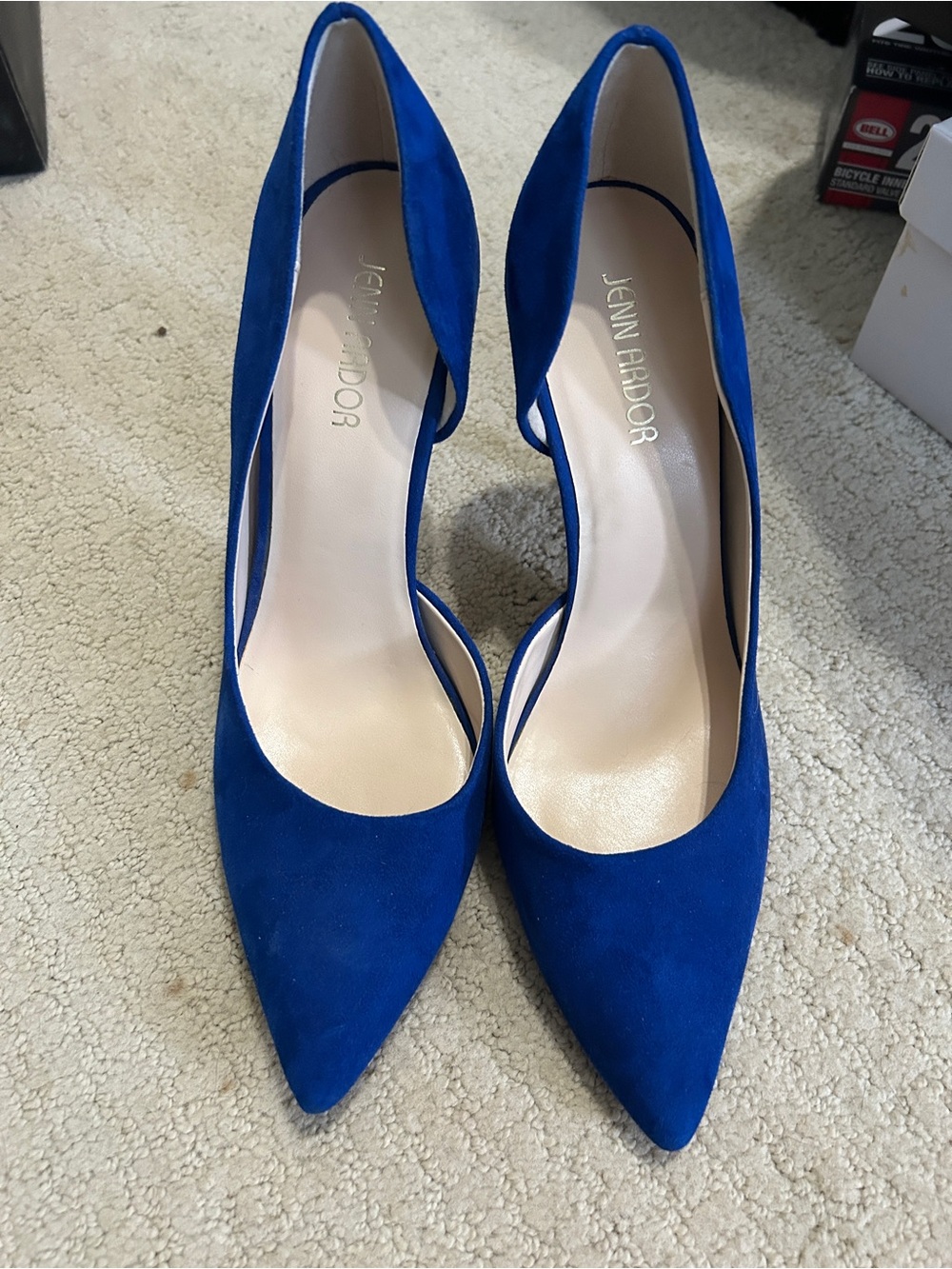 Jenn Ardor Cobalt Blue Suede Pointed-Toe Pumps